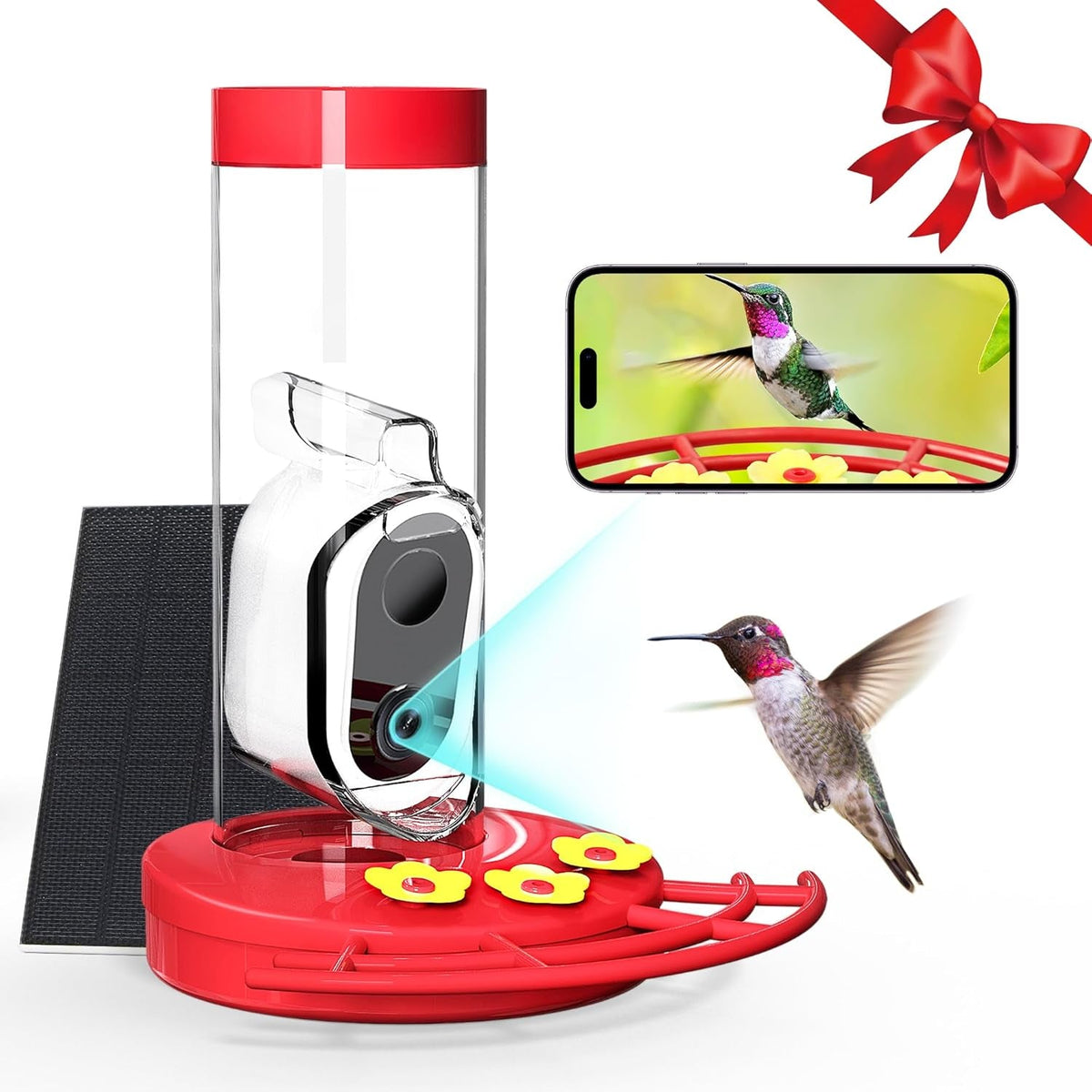 Solar-Powered Smart Hummingbird Feeder with WiFi Camera