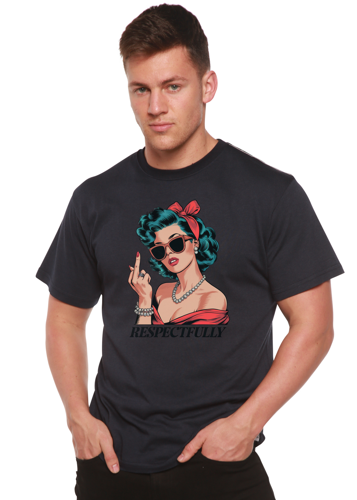 Respectfully Middle Finger Bamboo T-Shirt
