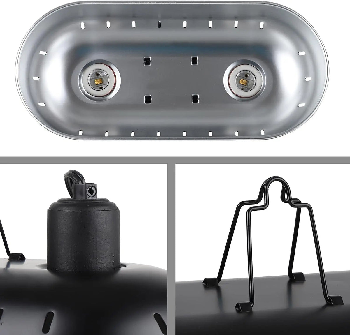 15" Dual Dome Reptile Light Fixture