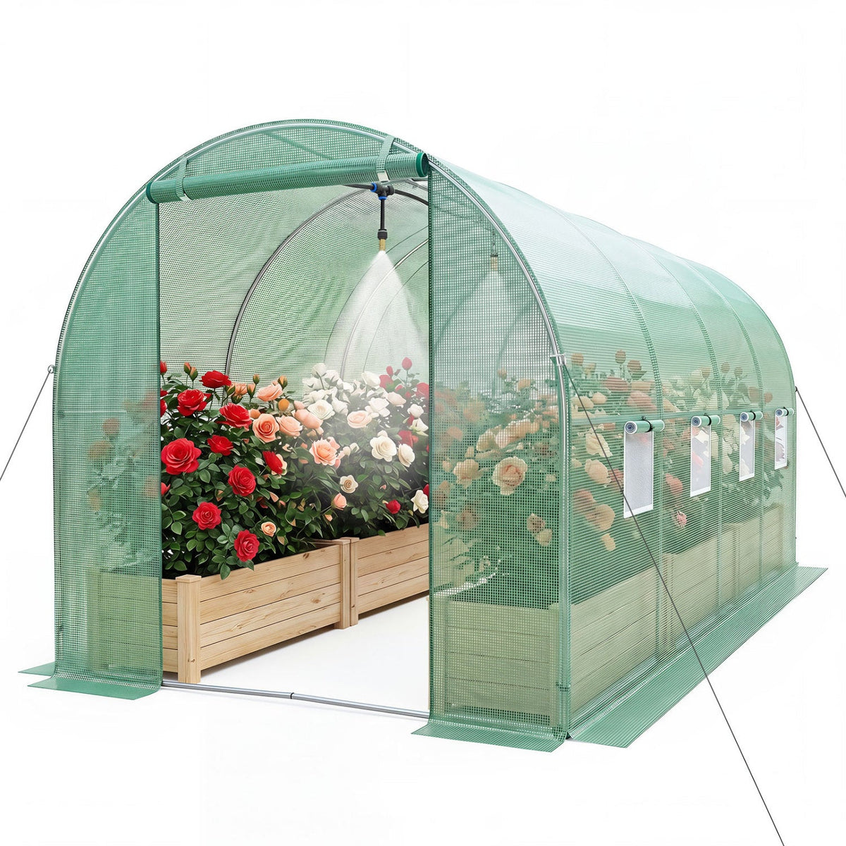 Walk-In Tunnel Greenhouse 15 x 7 x 7 ft