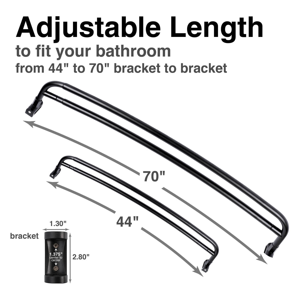 Double Curved Shower Rod