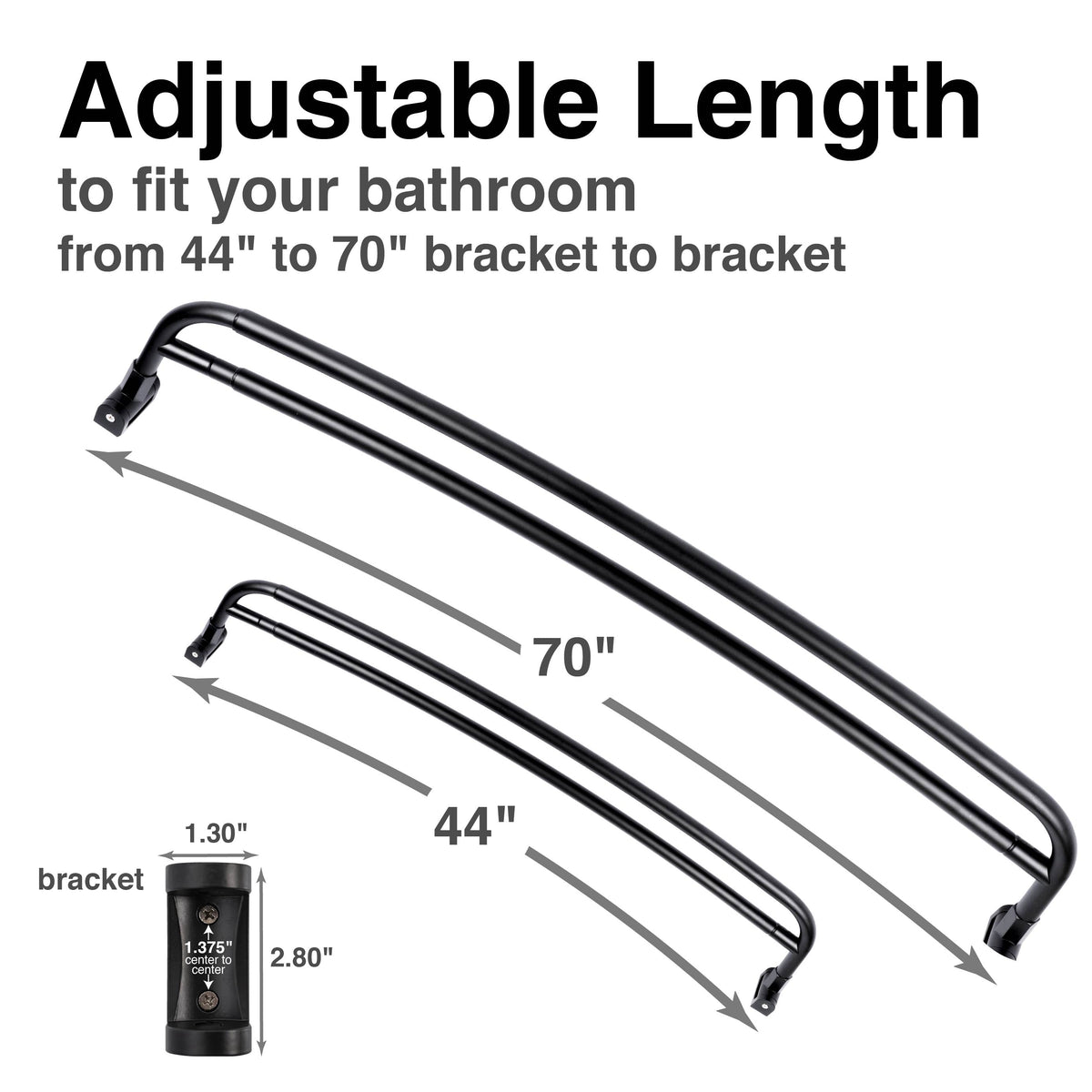 Double Curved Shower Rod