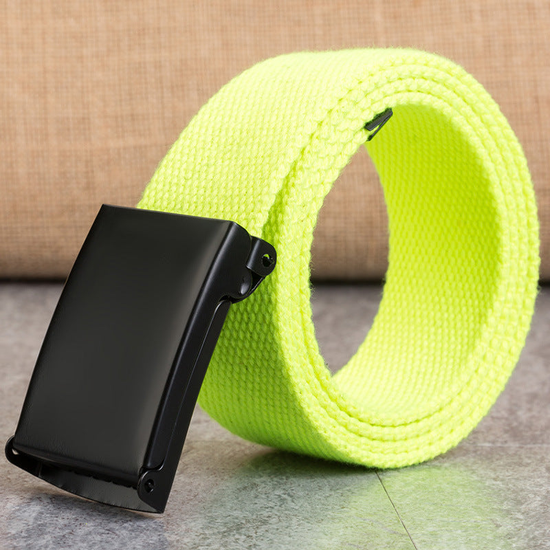 Canvas Snap-Buckle Belt – 21 Colors, 120cm