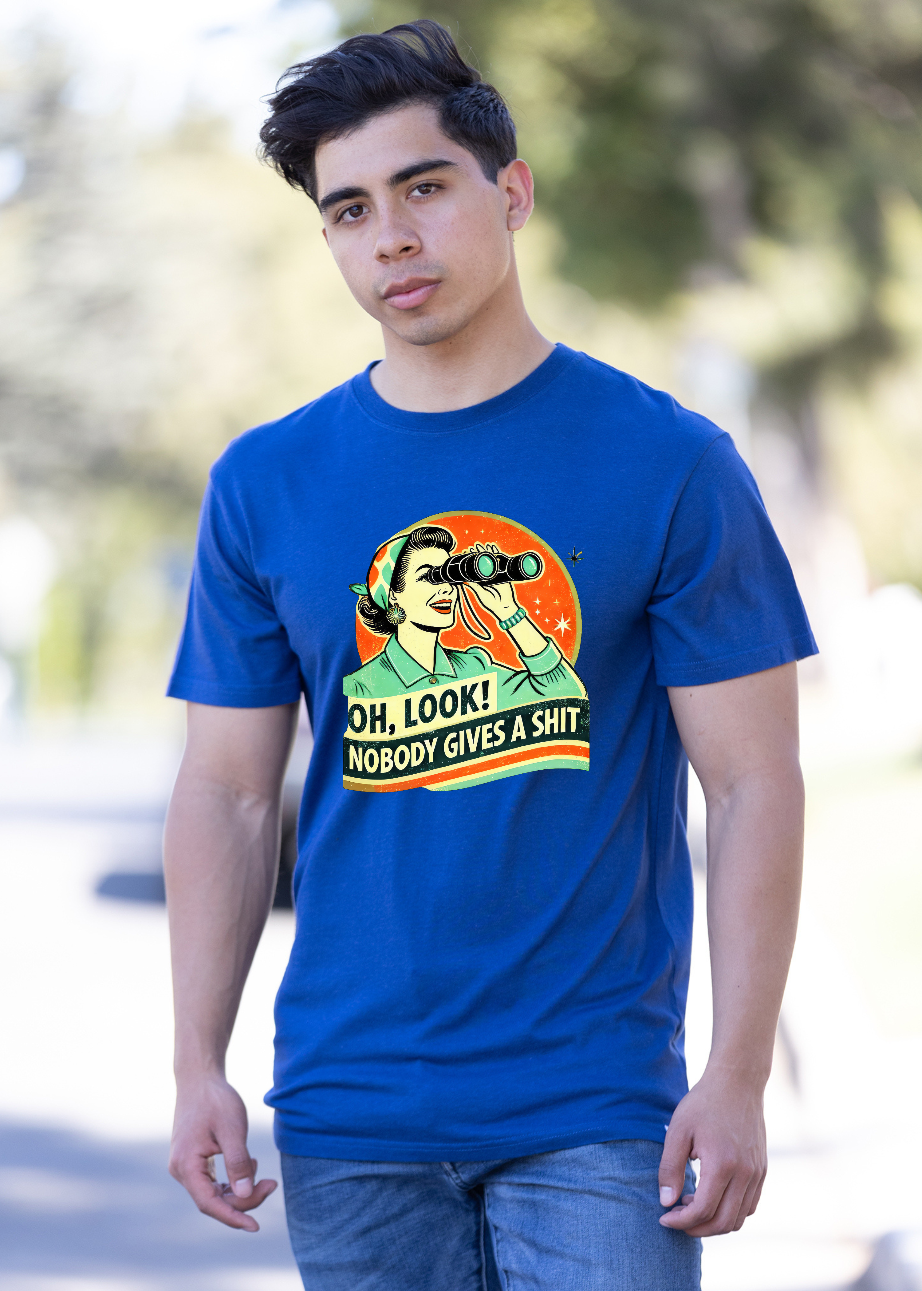 Funny Retro Woman Unisex Bamboo Viscose & Organic Cotton Graphic T-Shirt