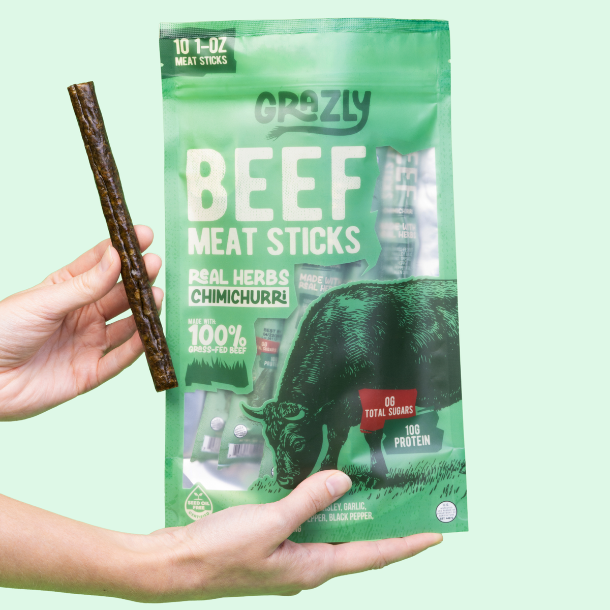 Grass-Fed Chimichurri Beef Meat Sticks
