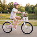 18" Kids Bike with Training Wheels, Front Basket & Dual Brakes