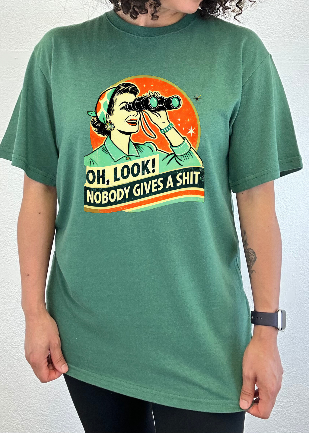 Funny Retro Woman Unisex Bamboo Viscose & Organic Cotton Graphic T-Shirt