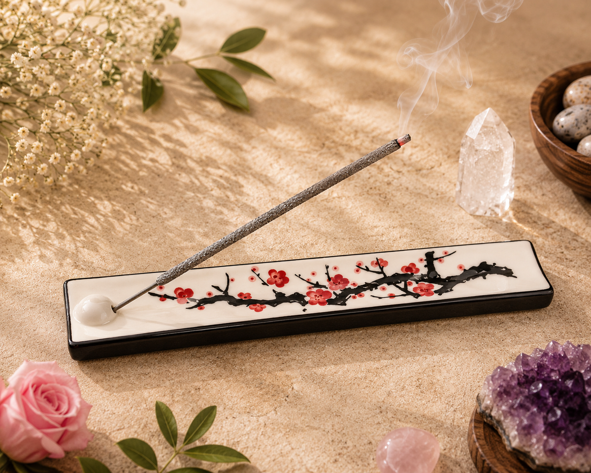 Handpainted Ceramic Incense Holder