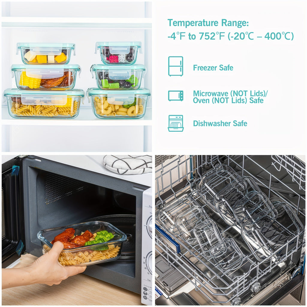 16-Piece Glass Food Storage Set