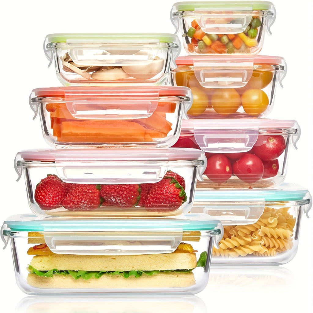 16-Piece Glass Food Storage Set