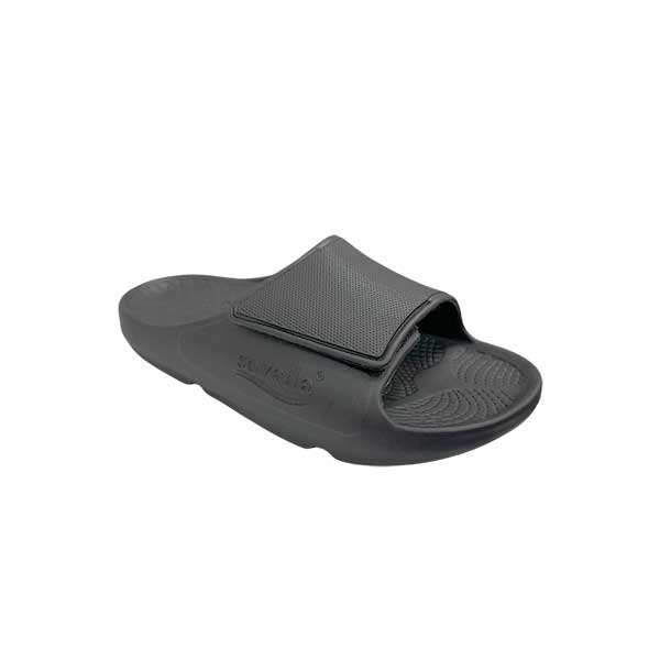 Sovella Men's PF Velcro Slide Recovery Sandal – Dark Grey