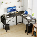 L-Shaped Corner Desk – 50" x 43", X-Brace Frame, Cloth Storage Bag, Reversible CPU Shelf | Home Office & Gaming