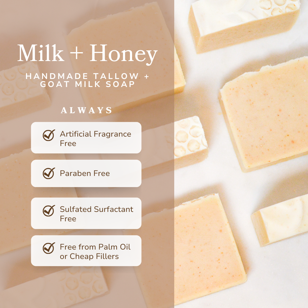 Milk & Honey Tallow Soap Bar