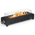 Portable Propane Tabletop Fire Pit with Wind Guard