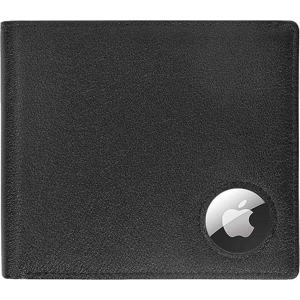 Genuine Leather Wallet | Apple AirTag Compatible | 5 Card Slots | Black