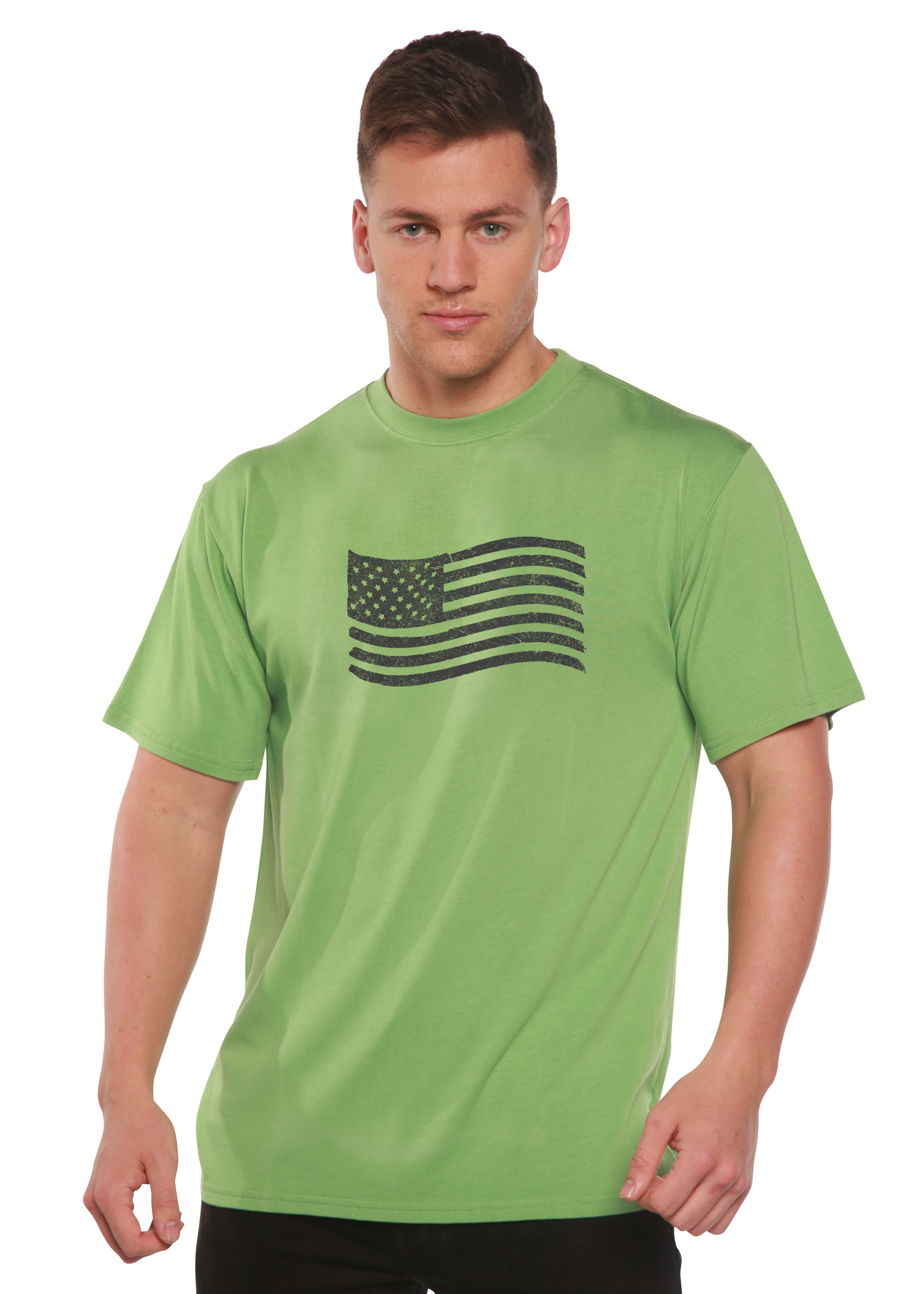 American Flag Men's Bamboo Viscose & Organic Cotton Short Sleeve Graphic T-Shirt