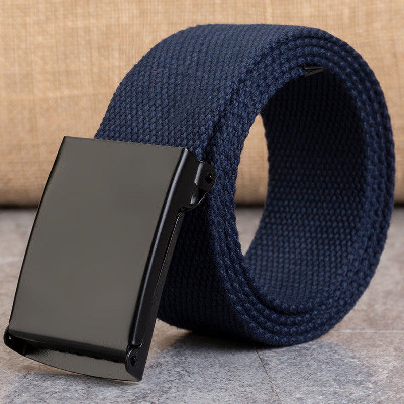 Canvas Snap-Buckle Belt – 21 Colors, 120cm