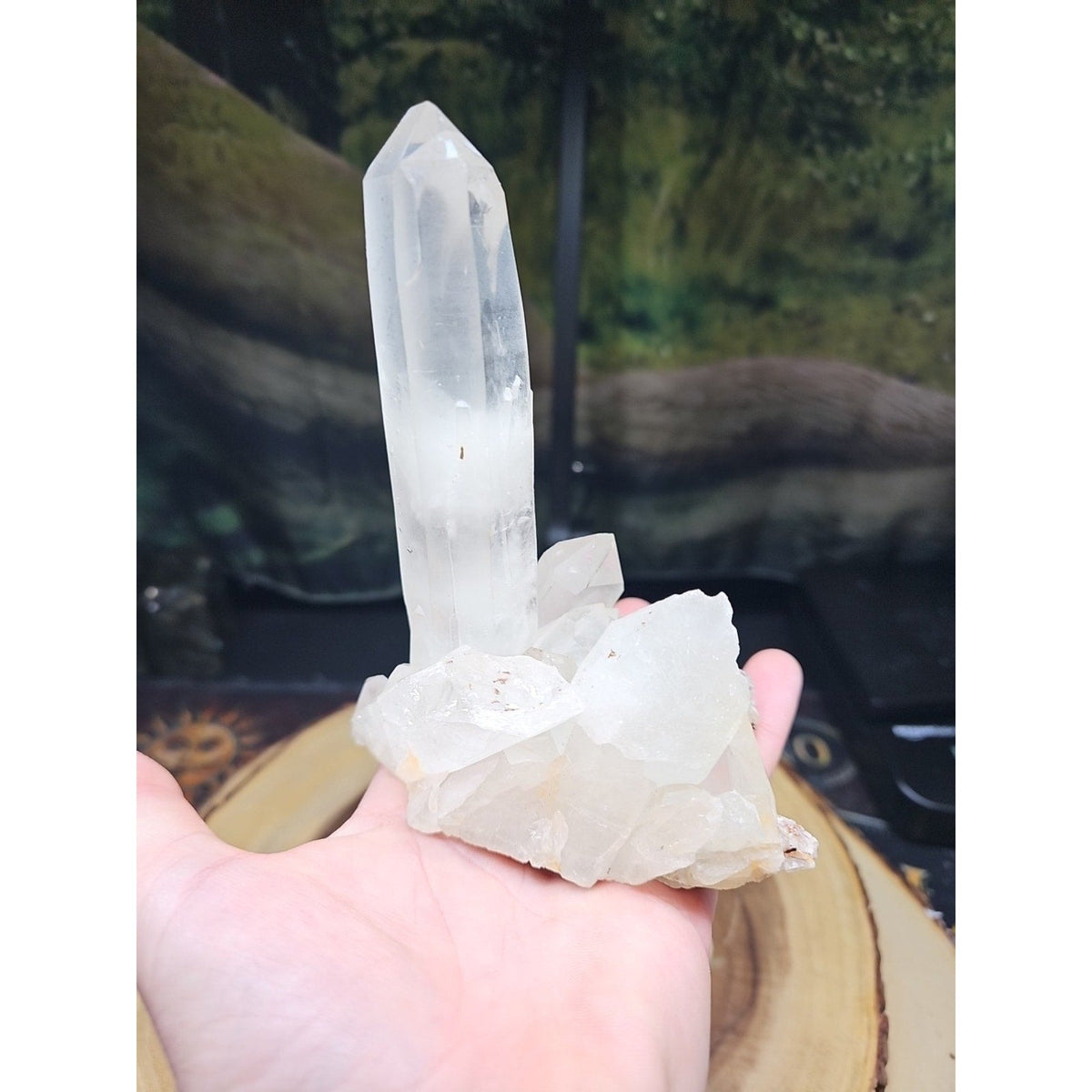 Clear White Quartz Crystal Cluster