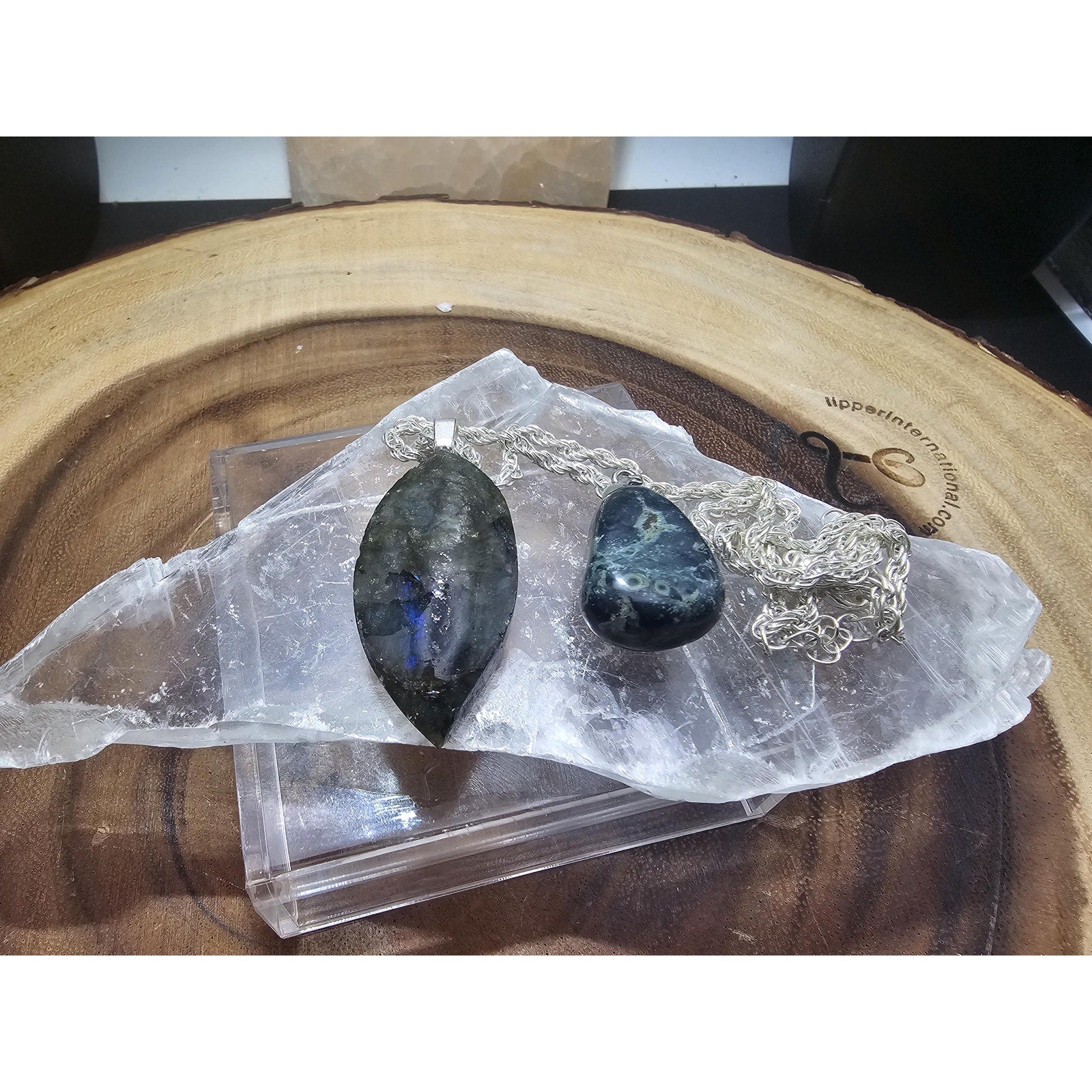 Labradorite & Kababa Jasper Necklace Set — 2-Piece | Natural Stone Jewelry