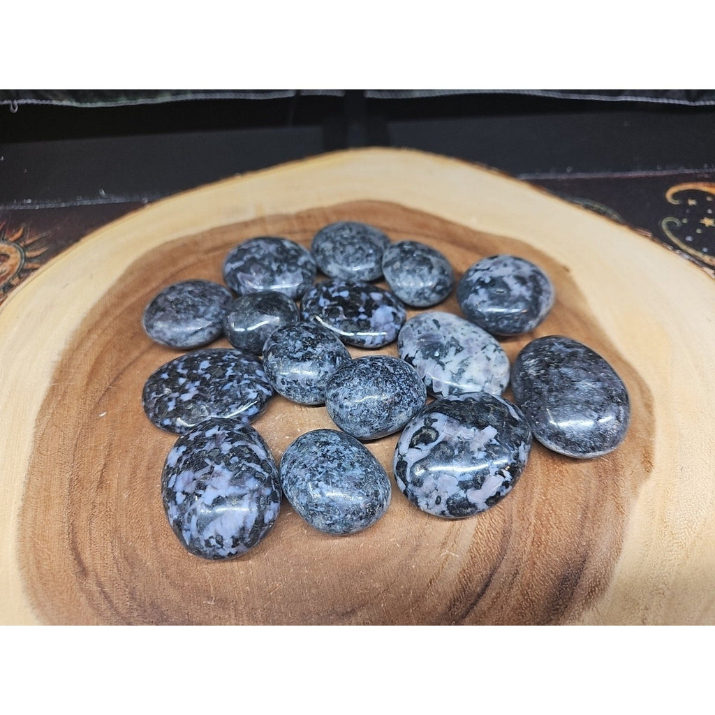 Polychrome Merlinite Gabbro Palm Stones — 5-Piece Set