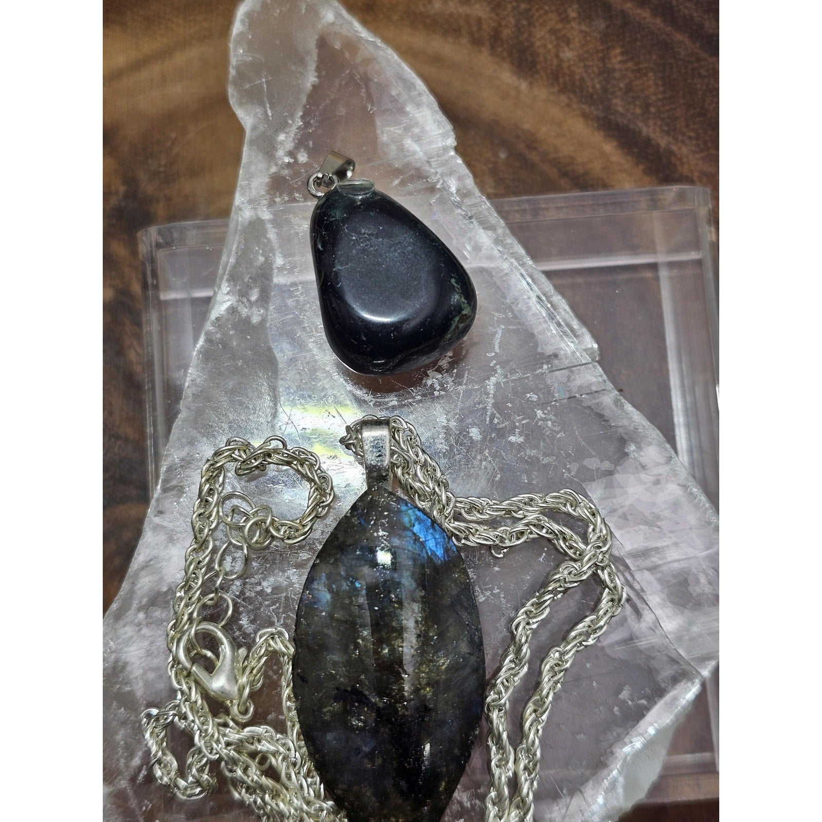 Labradorite & Kababa Jasper Necklace Set — 2-Piece | Natural Stone Jewelry