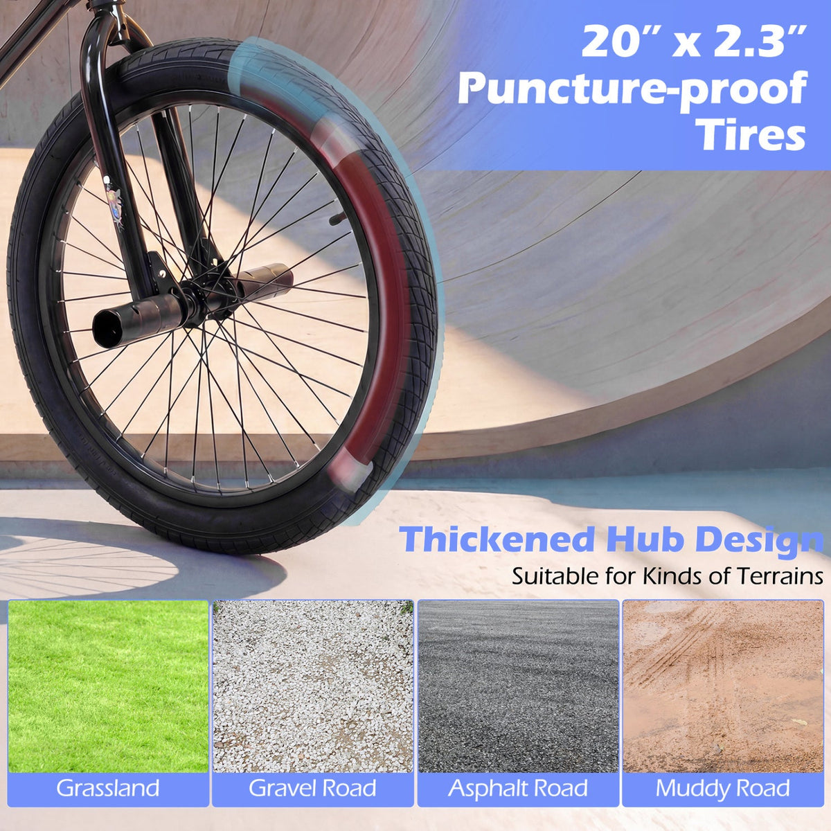 20" BMX Freestyle Trick Bike for Kids & Teens