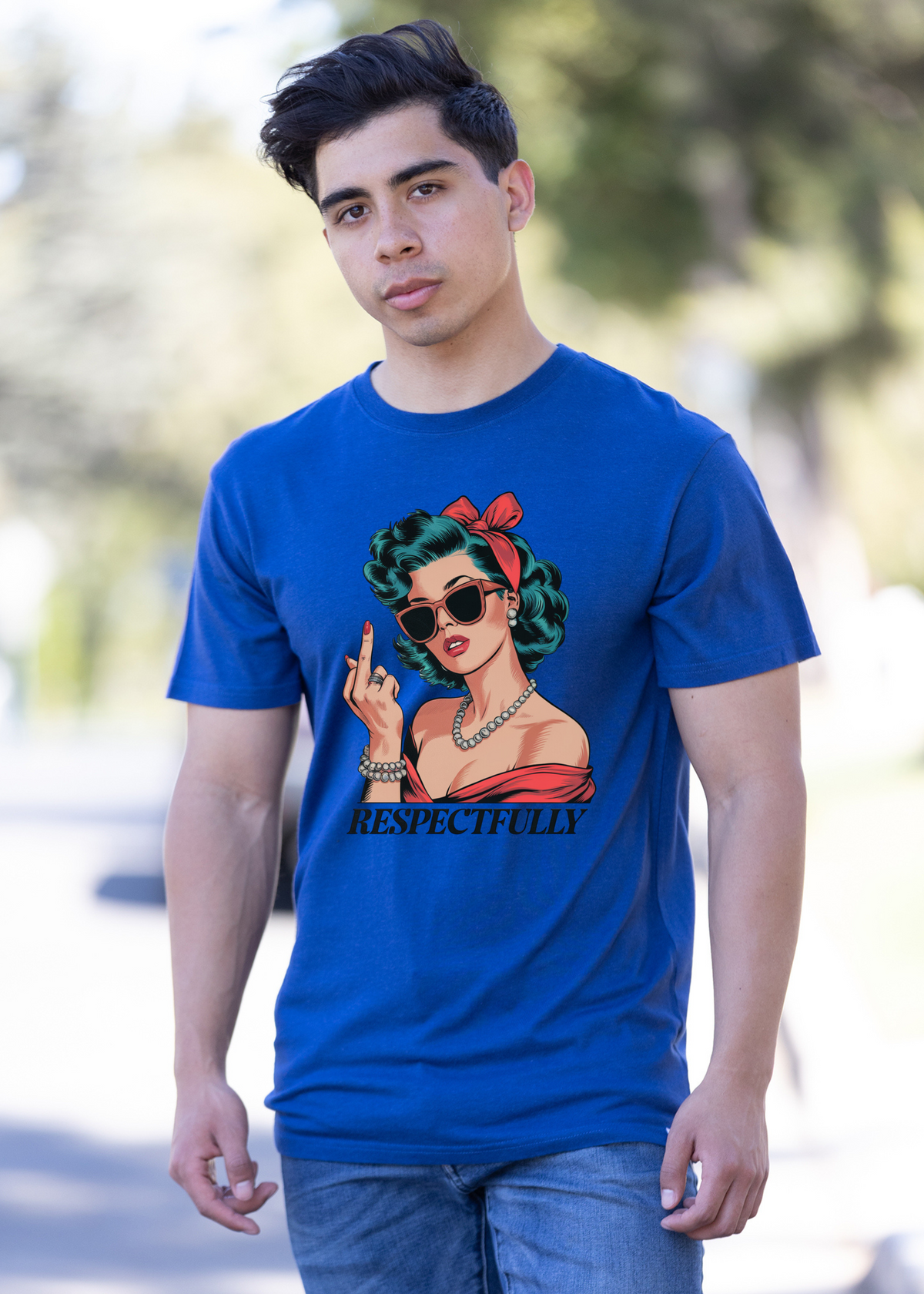 Respectfully Middle Finger Bamboo T-Shirt