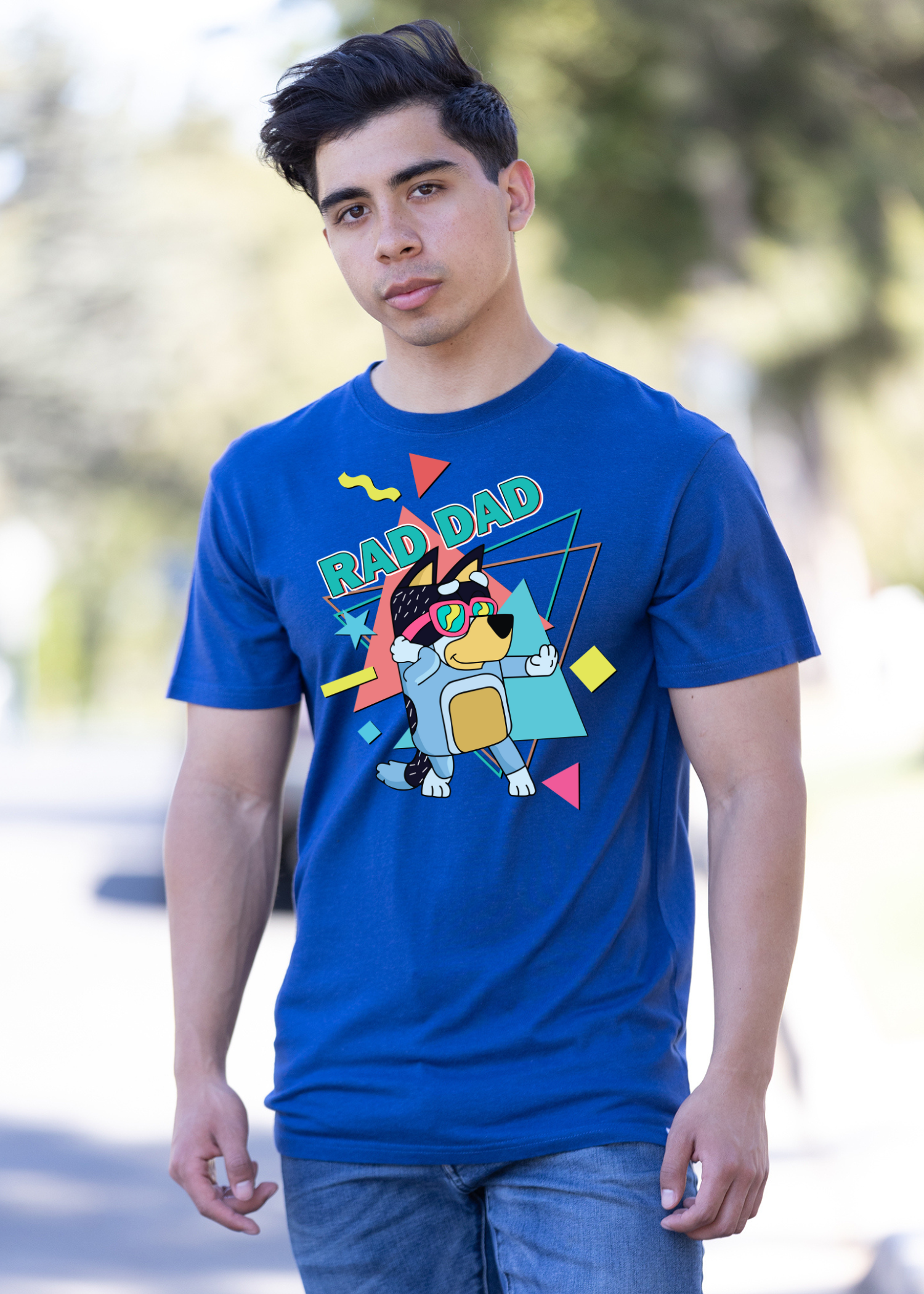 Rad Dad Bluey Men's Bamboo Viscose & Organic Cotton Short Sleeve Graphic T-Shirt