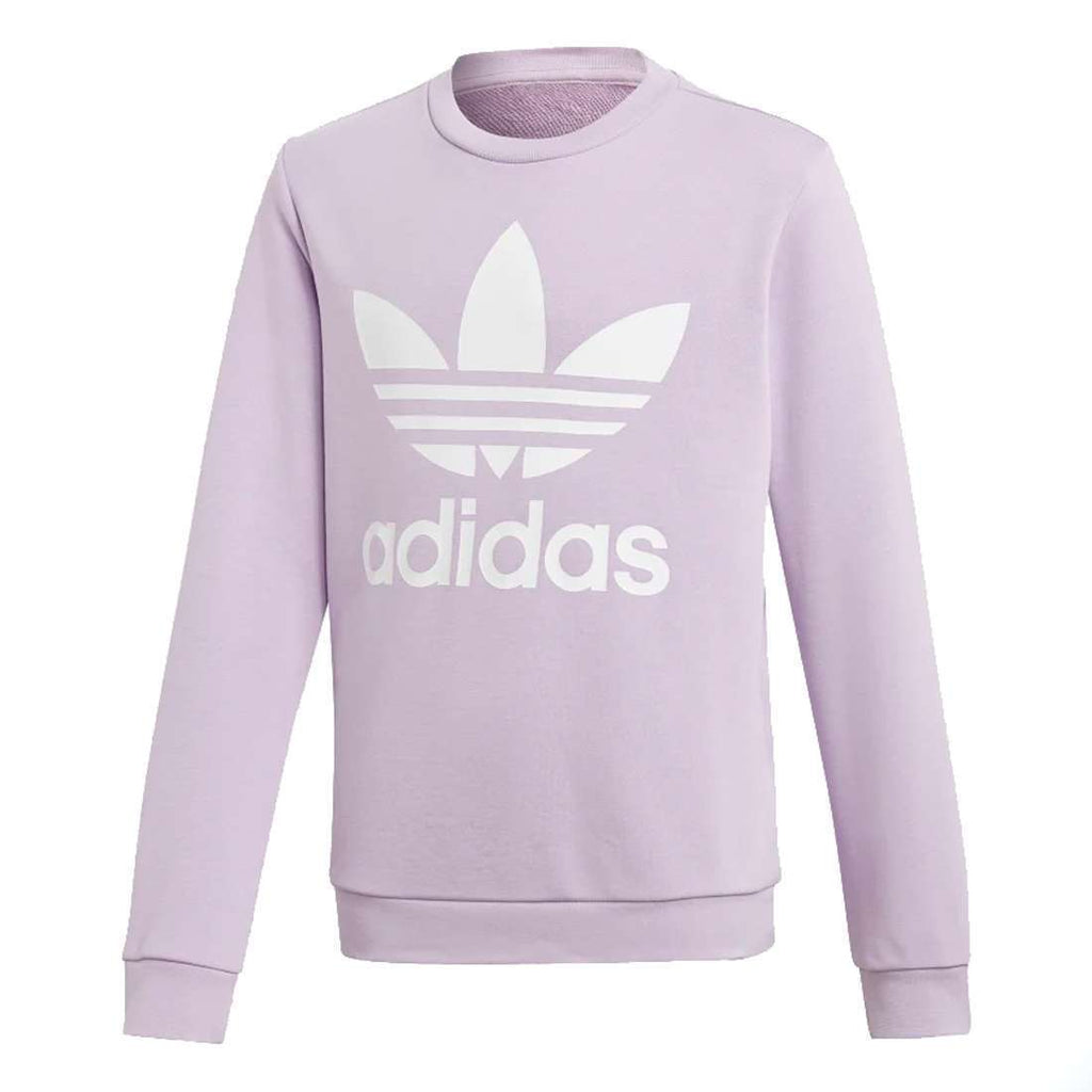 adidas Originals Kids' Trefoil Crew Sweatshirt - Purple Glow / White (DV2890)