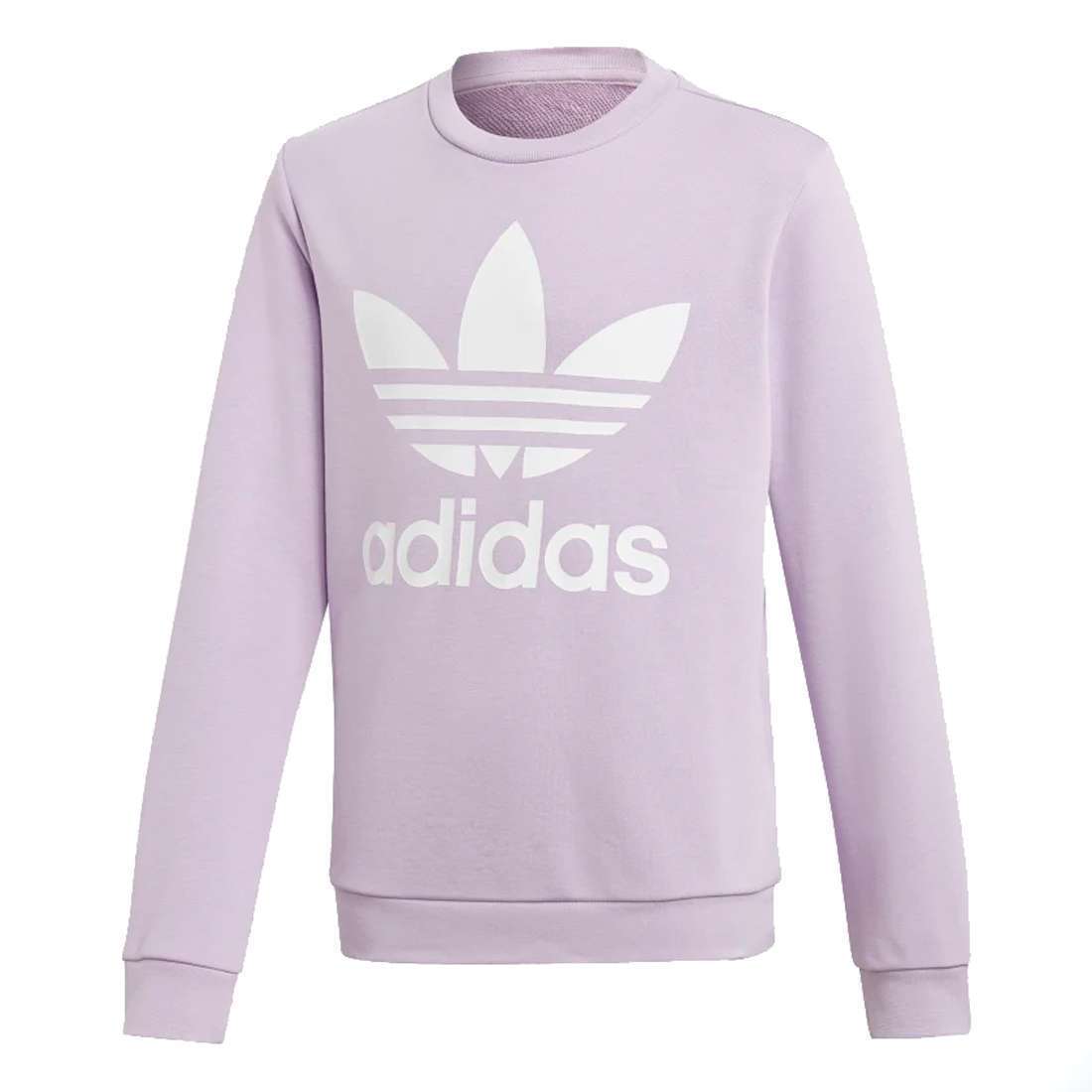 adidas Originals Kids' Trefoil Crew Sweatshirt - Purple Glow / White (DV2890)