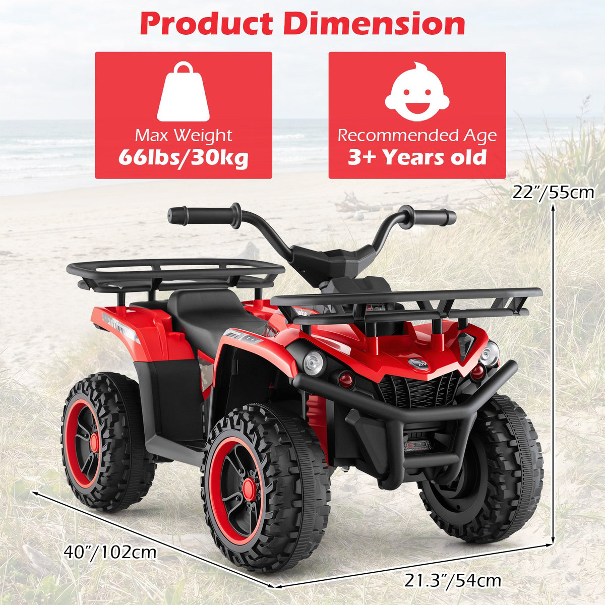 24V Electric Ride-On ATV Quad for Kids