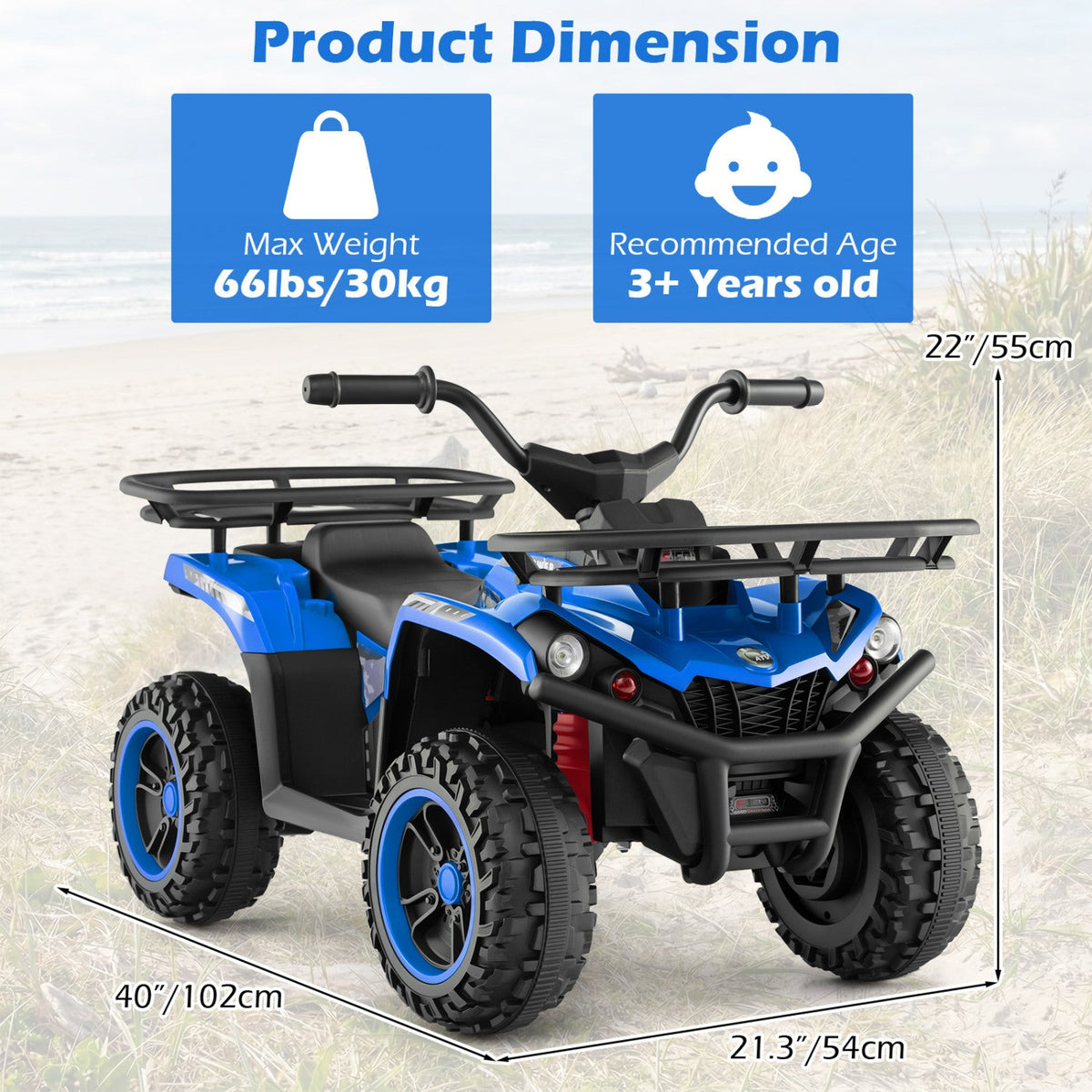 24V Electric Ride-On ATV Quad for Kids