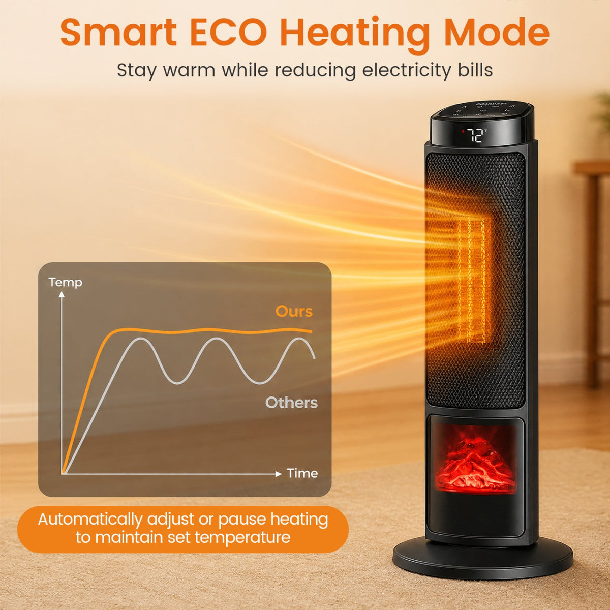 24" Tower Space Heater
