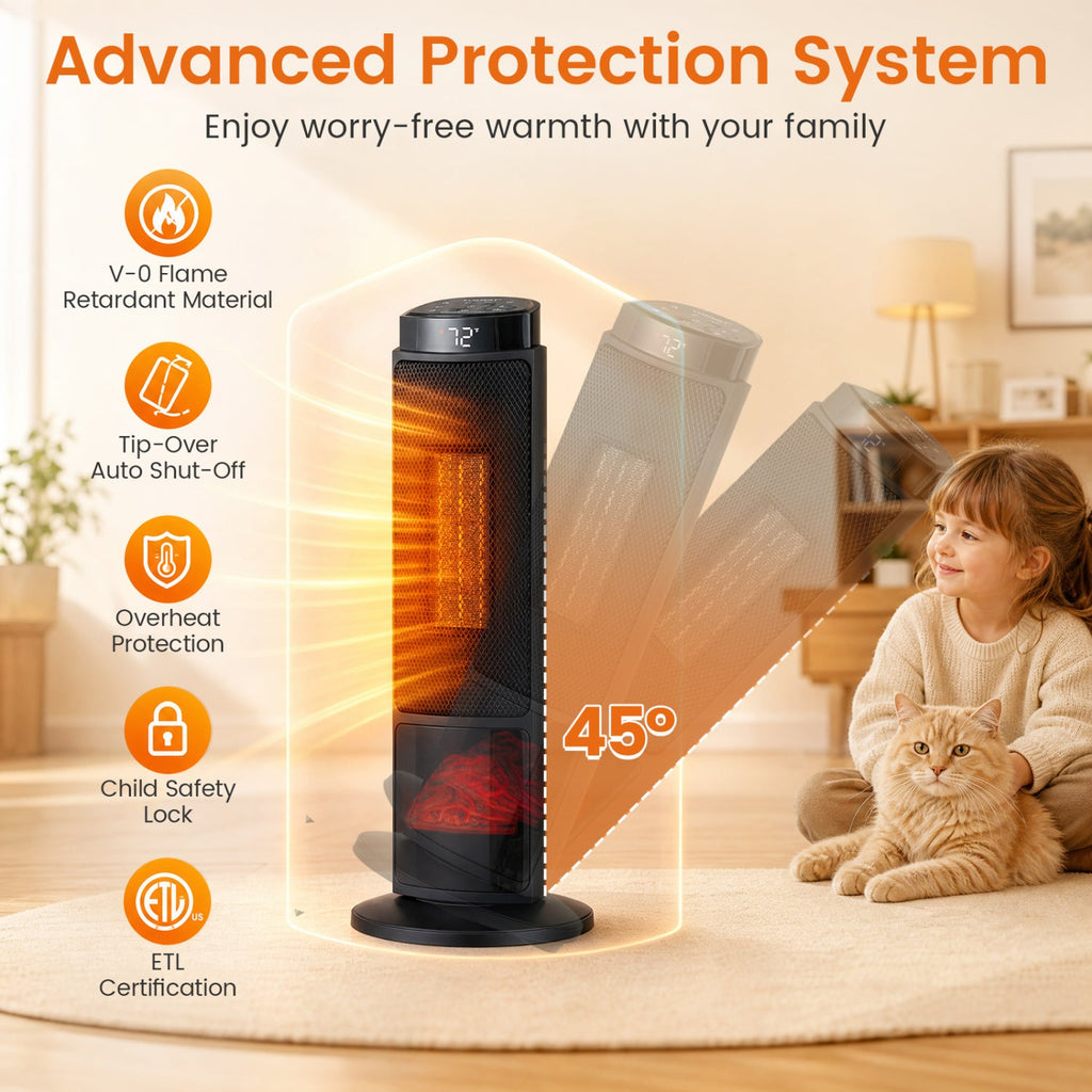 24" Tower Space Heater