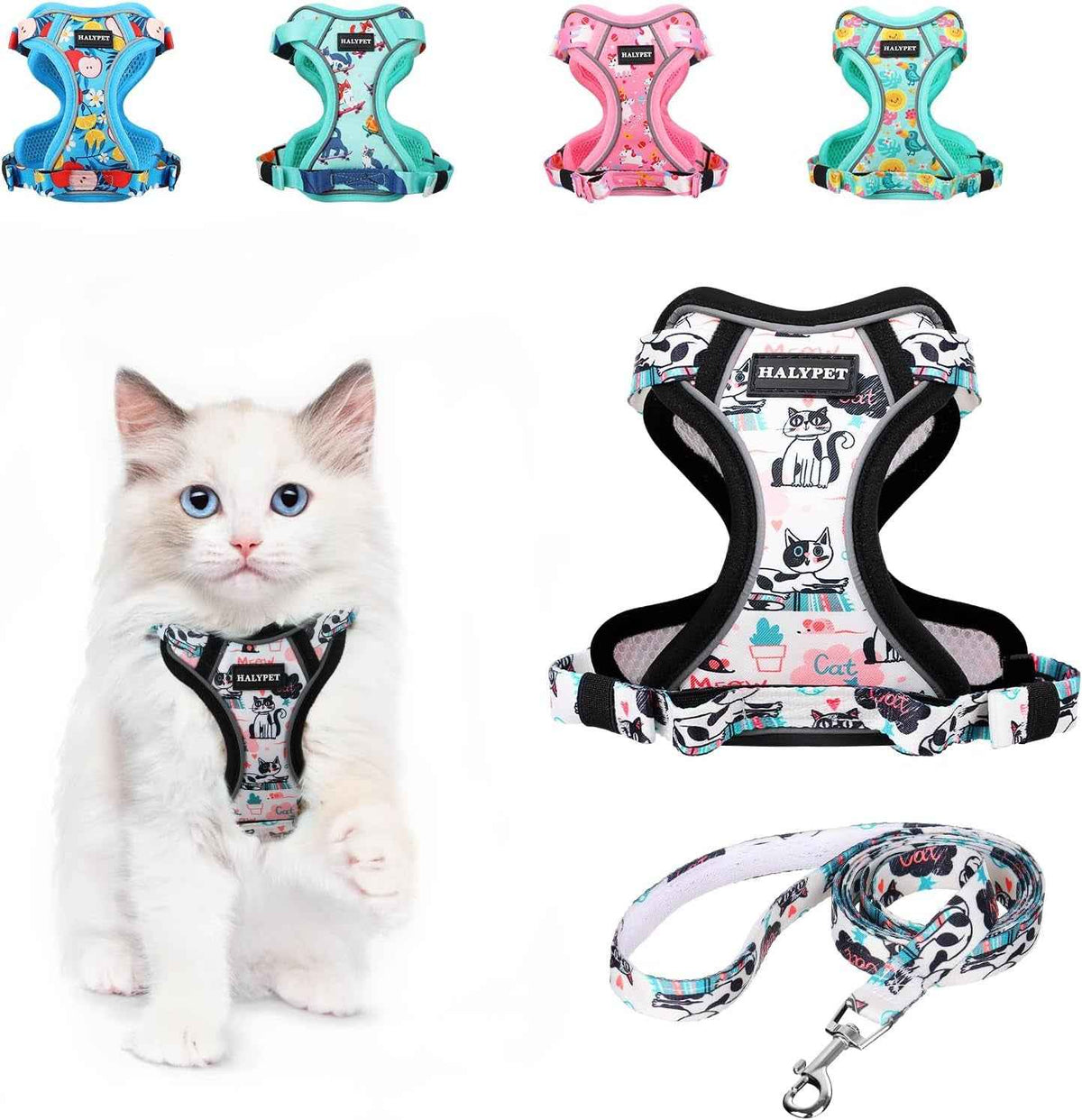 Reflective Cat Harness & Leash Set