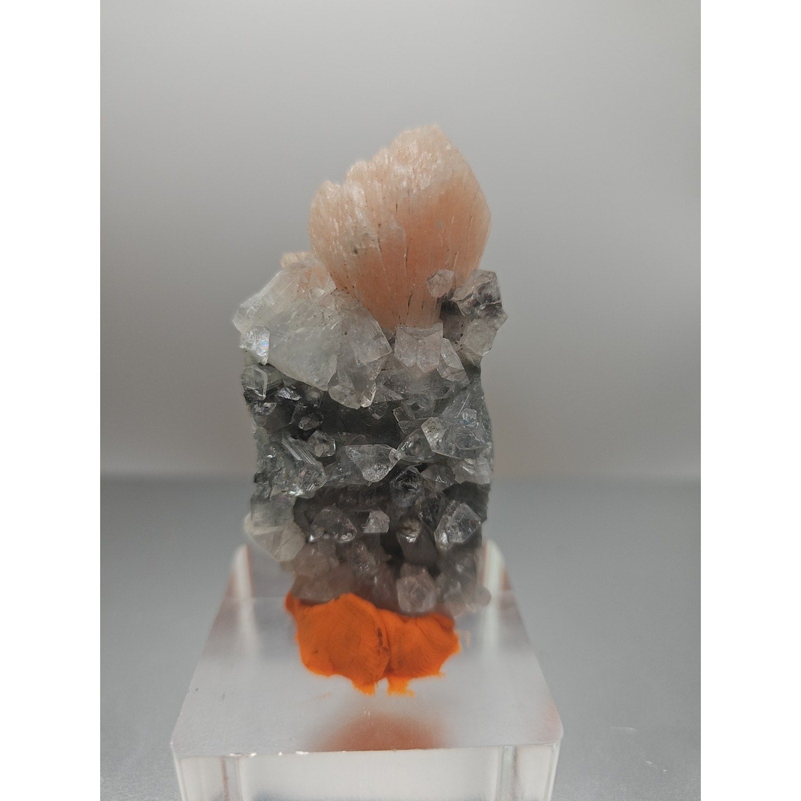 Apophyllite with Pink Stilbite Crystal Specimen — 51g | Natural Cluster from Madagascar