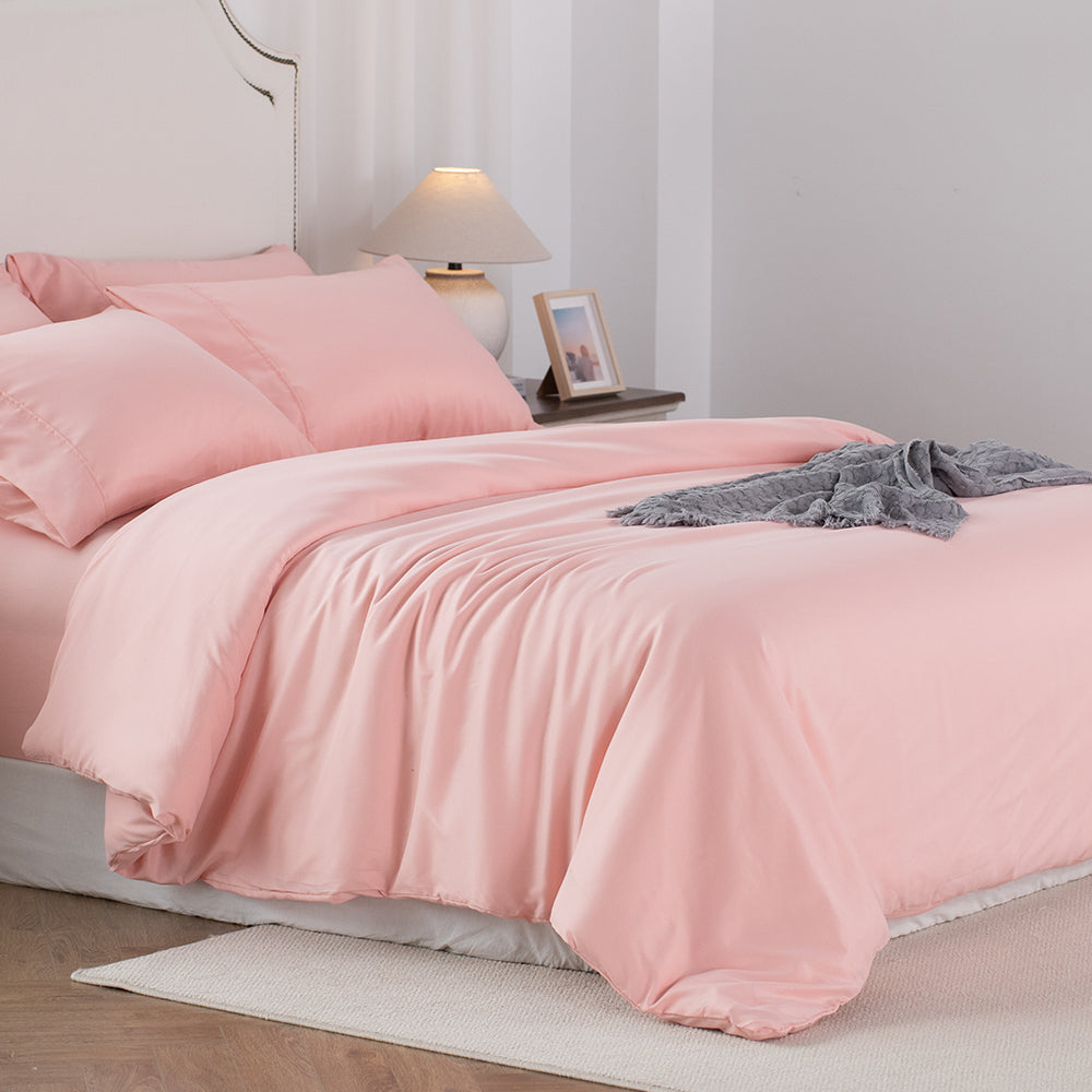 Kasentex Summer Duvet Cover Bedding Set — Hypoallergenic Microfiber with Pillowcase & Fitted Sheet