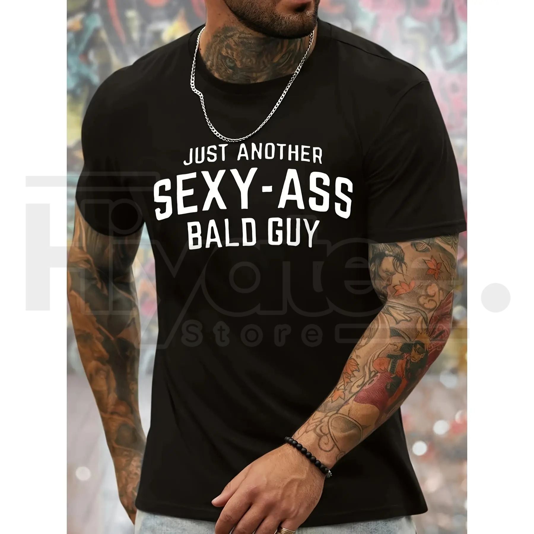 Just Another Sexy-Ass Bald Guy Men's Crew Neck T-Shirt