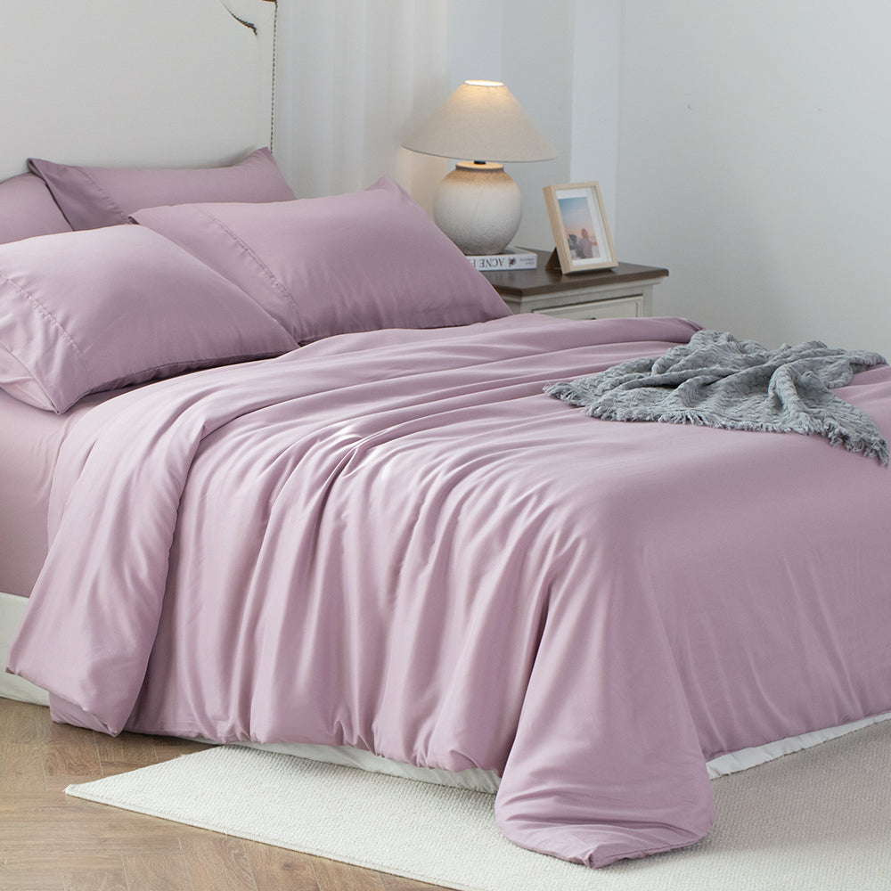 Kasentex Summer Duvet Cover Bedding Set — Hypoallergenic Microfiber with Pillowcase & Fitted Sheet