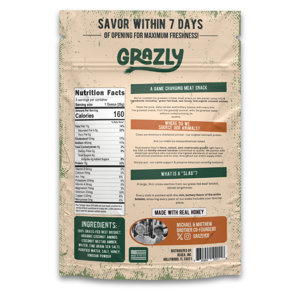 Grass-Fed Honey Teriyaki Brisket Slabs
