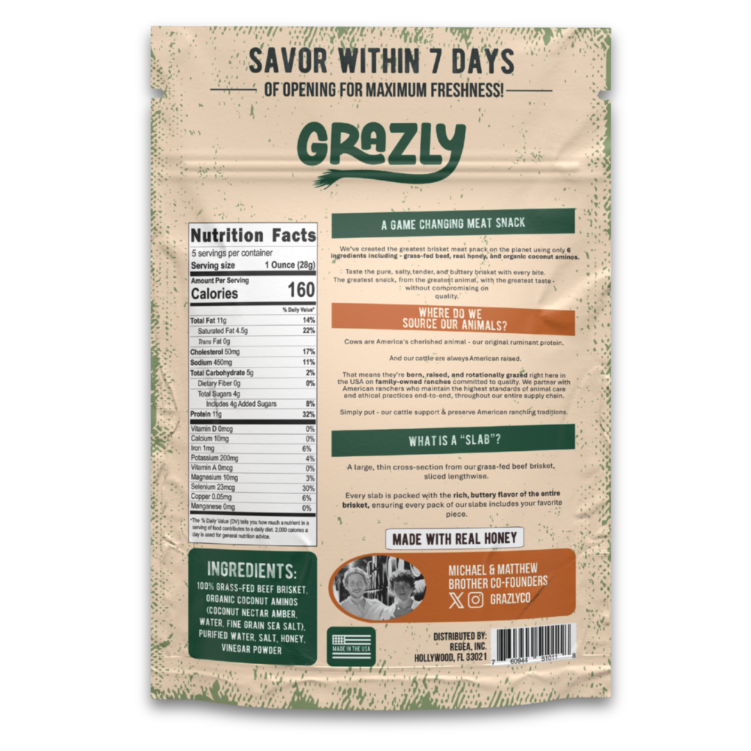 Grass-Fed Honey Teriyaki Brisket Slabs