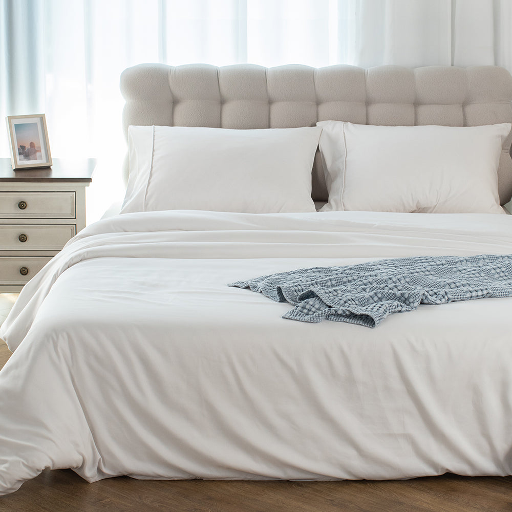 Kasentex Summer Duvet Cover Bedding Set — Hypoallergenic Microfiber with Pillowcase & Fitted Sheet