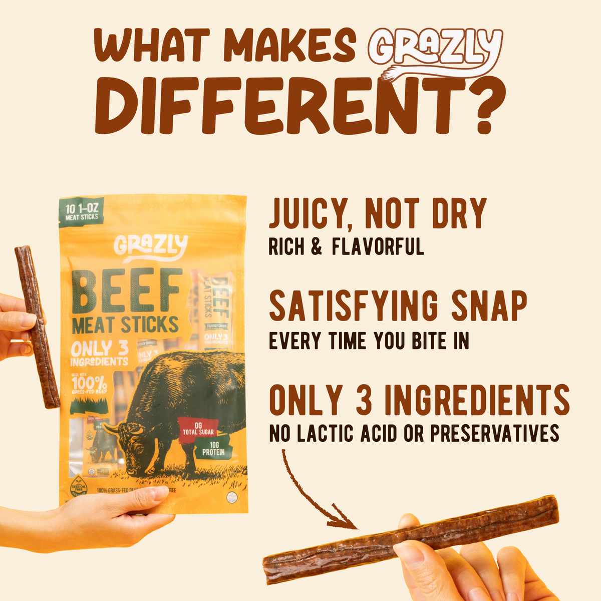 Grass-Fed Beef Meat Sticks