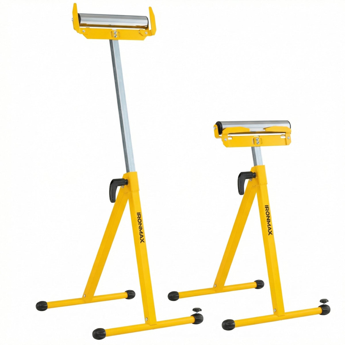 2-Pack Folding Roller Stands with Adjustable Height