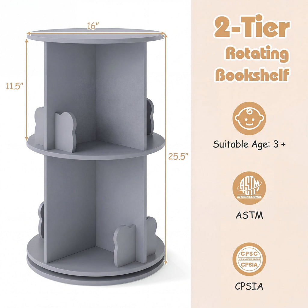 Kids 360° Rotating Bookshelf