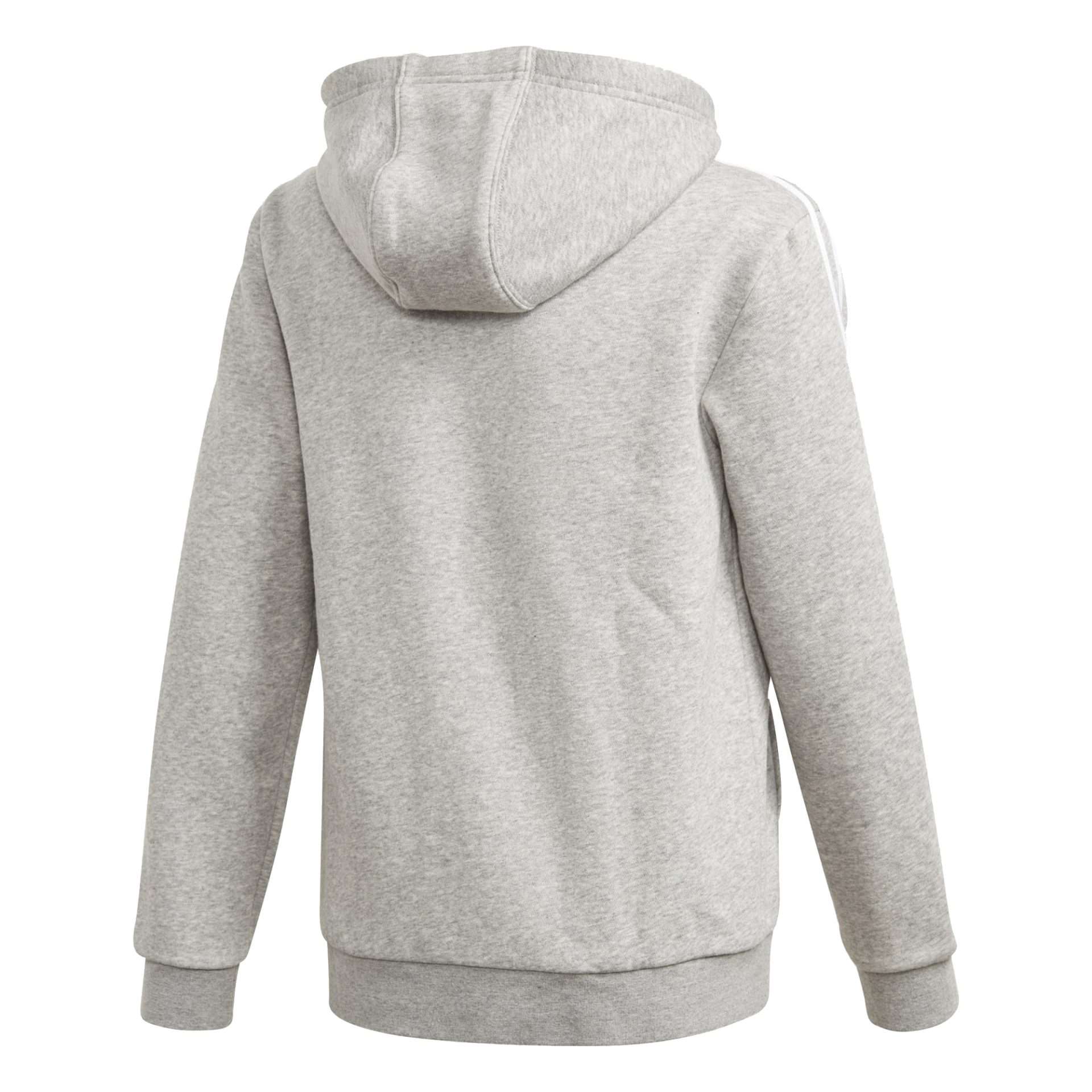 adidas Originals Kids' Trefoil Full-Zip Hoodie - Medium Grey Heather / White (DH2702)