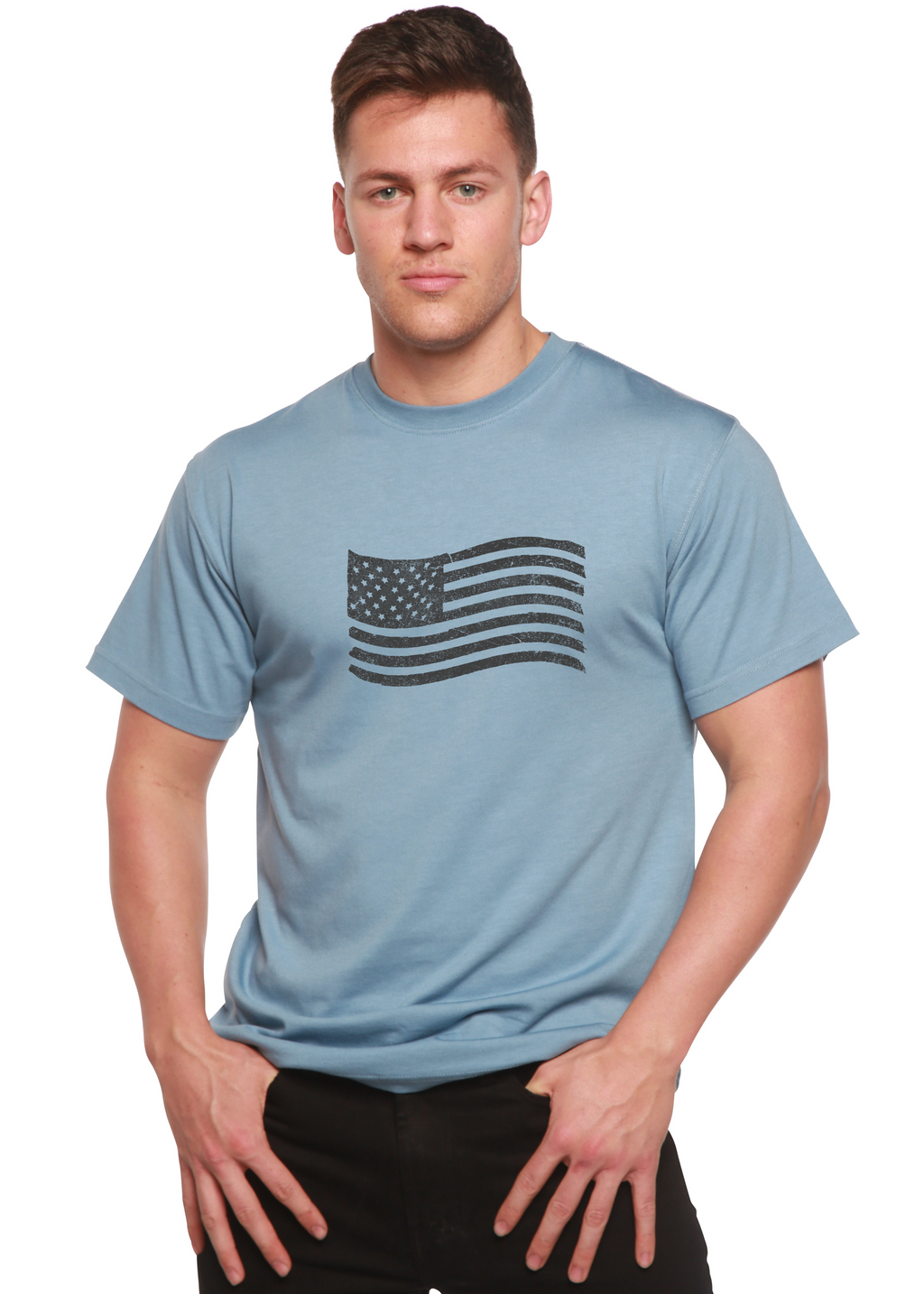 American Flag Bamboo Short Sleeve T-Shirt