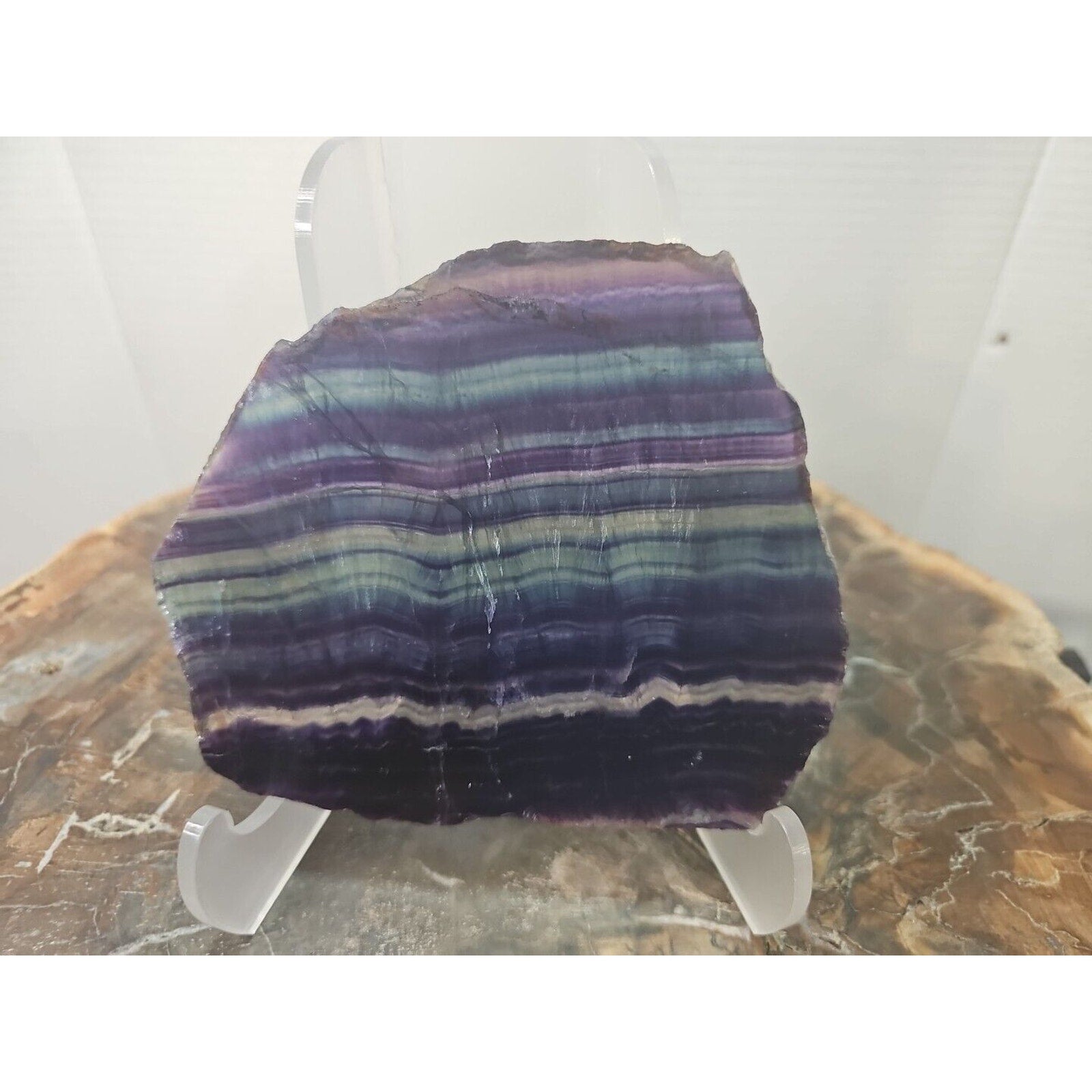Rainbow Fluorite Crystal Flake Specimen — 380g | Natural Stone from Uruguay
