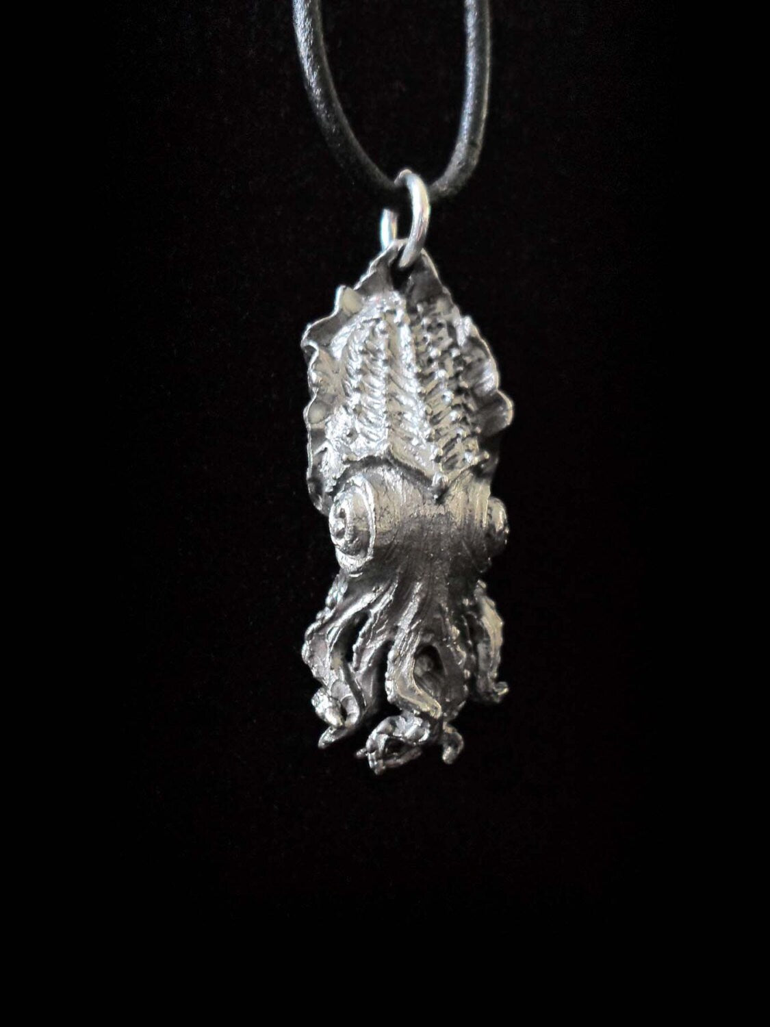 Cuttlefish Pendant Necklace – Handmade Gothic Nautical Jewelry