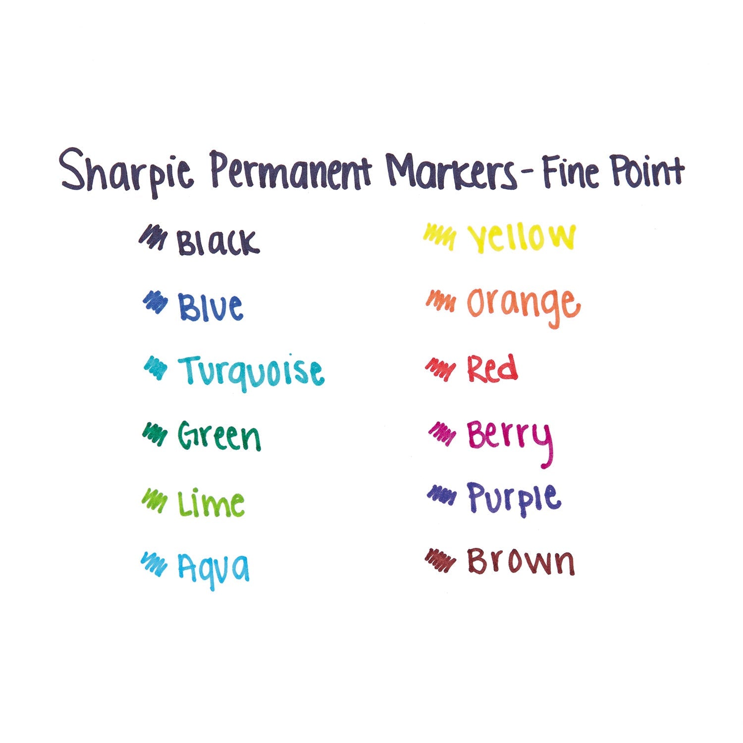Sharpie Fine Tip Permanent Markers 12-Set | Fine Bullet Tip, Assorted Colors